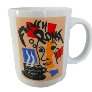 Starbucks Vintage Mug French Roast Coffee Artistic Ceramic 8 oz
